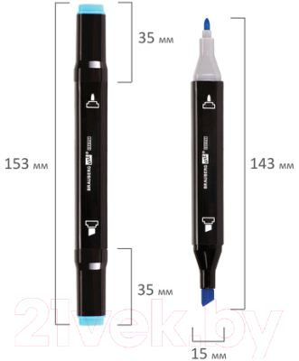 Набор маркеров Brauberg Black / 152130