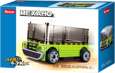 Конструктор инерционный Sluban Городской автобус / M38-B0933G - фото