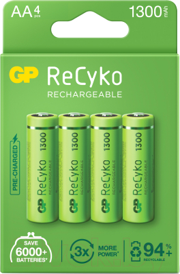 Комплект аккумуляторов GP Batteries 130AAHCE-2EB4 Gift Box - фото