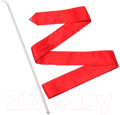 Лента для художественной гимнастики с палочкой No Brand СЕ4-R - фото