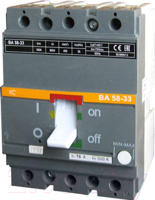 Выключатель автоматический КС ВА 58-33 3Р 63А 35кА / 84135 - фото