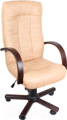 Кресло офисное Деловая обстановка Атлант Экстра кожа люкс - фото