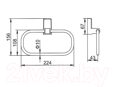 Кольцо для полотенца Ledeme L30304B