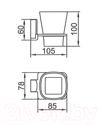 Стакан для зубной щетки и пасты Ledeme L30306B
