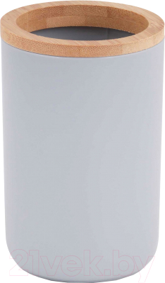 Стакан для зубной щетки и пасты Альтернатива Бамбук / М8054 - фото