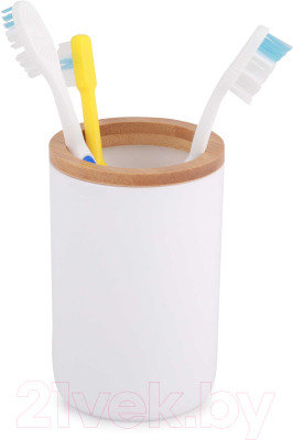 Стакан для зубной щетки и пасты Альтернатива Бамбук / М8052