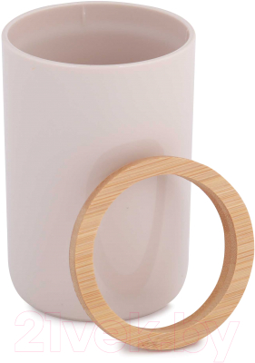 Стакан для зубной щетки и пасты Альтернатива Бамбук / М8053