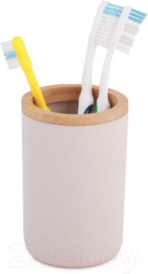Стакан для зубной щетки и пасты Альтернатива Бамбук / М8053