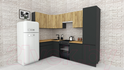 Готовая кухня ВерсоМебель Эко-7 1.4x2.6 левая