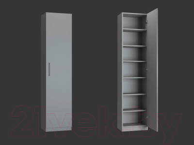 Шкаф-пенал Макс Стайл Falcon Fidji Egger 240x50x50 / 8C5050 (серый пыльный U732 ST9)