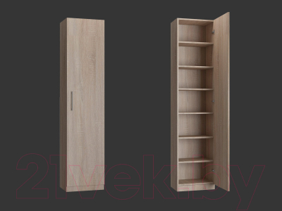 Шкаф-пенал Макс Стайл Falcon Fidji Egger 240x50x50 / 8C5050 (дуб бардолино натуральный Н1145 ST10)