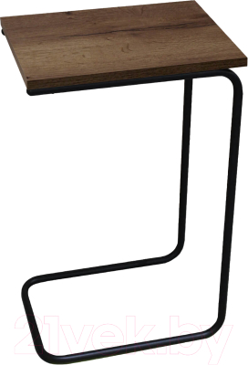 Приставной столик Sheffilton SHT-CT9 (дуб галифакс табак/черный муар) - фото