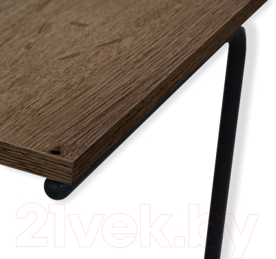 Приставной столик Sheffilton SHT-CT9 (дуб галифакс табак/черный муар)