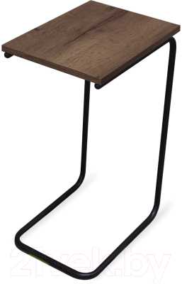Приставной столик Sheffilton SHT-CT9 (дуб галифакс табак/черный муар)