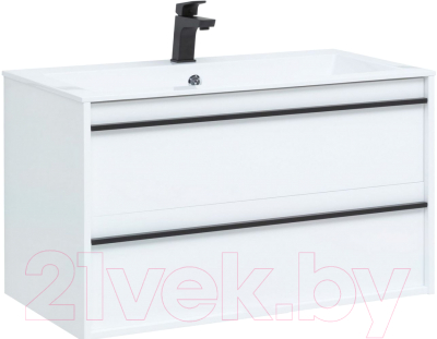 Тумба с умывальником Aquanet Lino 90 / 271949 - фото