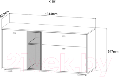 Тумба ДСВ Ланс К101 (белый)