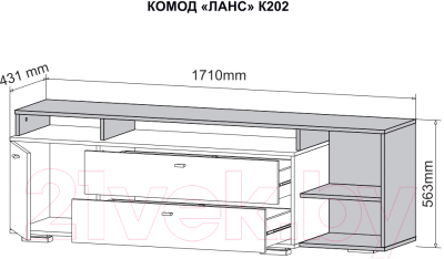 Тумба ДСВ Ланс К202 (белый)