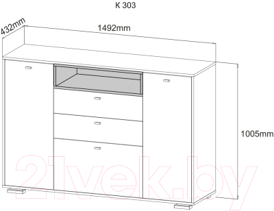 Тумба ДСВ Ланс К303 (белый)