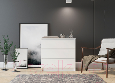 Комод ДСВ Мори МК 800.1 (белый)