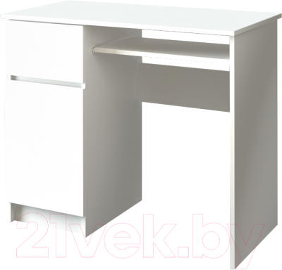 Письменный стол ДСВ Мори левый МС-1/2 (белый) - фото