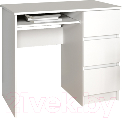 Компьютерный стол ДСВ Мори правый МС-6 (белый) - фото