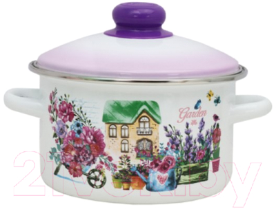 Набор кастрюль Эмаль Весенний сад 2-3208/6