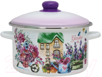 Набор кастрюль Эмаль Весенний сад 2-3208/6