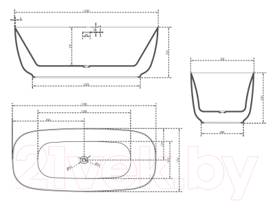 Ванна акриловая Abber AB9260