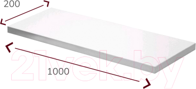 Полка Millwood ПНН-3 100x20 (дуб белый Craft)