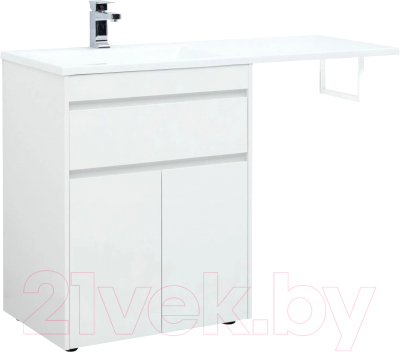 Тумба с умывальником Aquanet Токио 130 L / 239215 - фото