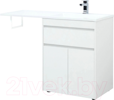 Тумба с умывальником Aquanet Токио 130 R / 239216 - фото