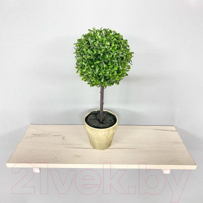 Полка Millwood Настенная с кронштейном 80x20 (дуб белый Craft/белый)