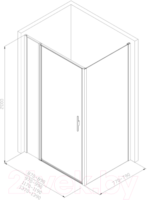 Душевой уголок Allen Brau Priority 140x80 / 269541 (хром)