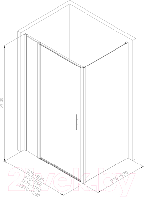 Душевой уголок Allen Brau Priority 120x100 / 269539 (серебро браш)