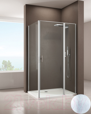 Душевой уголок Allen Brau Priority 140x100 / 269548 (серебро браш)