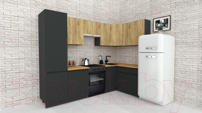 Готовая кухня ВерсоМебель Эко-7 1.4x2.6 правая