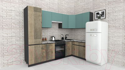 Готовая кухня ВерсоМебель Эко-7 1.4x2.6 правая