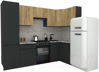 Готовая кухня ВерсоМебель Эко-7 1.2x2.6 правая - фото