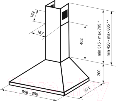 Вытяжка купольная Faber Value PB 4 2L BK A60 