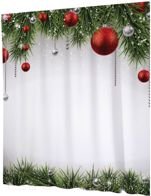 Шторка-занавеска для ванны JoyArty Блестящие игрушки / sc_20063 - фото