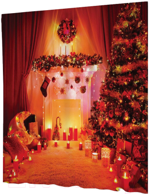 Шторка-занавеска для ванны JoyArty Перед праздником / sc_20313 - фото