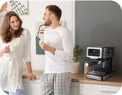 Кофеварка эспрессо BQ CM9000 (сталь/черный)