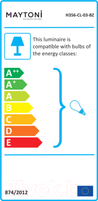 Потолочный светильник Maytoni Zeil H356-CL-03-BZ