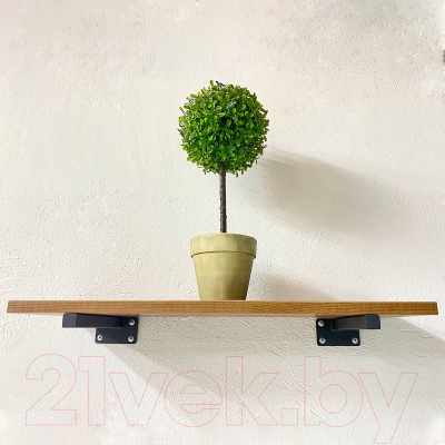 Полка Millwood Настенная с кронштейном 40x20 (дуб табачный Craft/черный)