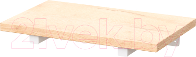 Полка Millwood Настенная с кронштейном 40x20 (дуб золотой Craft/белый) - фото