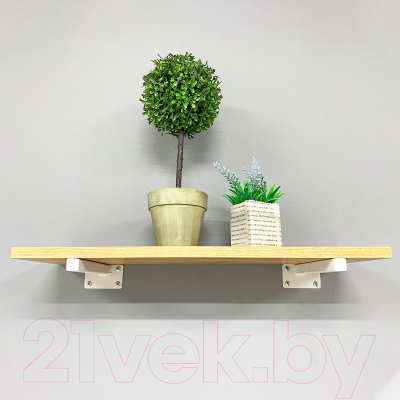 Полка Millwood Настенная с кронштейном 40x20 (дуб золотой Craft/белый)