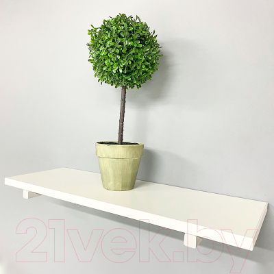 Полка Millwood Настенная с кронштейном 40x20 (белый/белый)