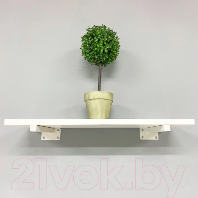 Полка Millwood Настенная с кронштейном 40x20 (белый/белый)