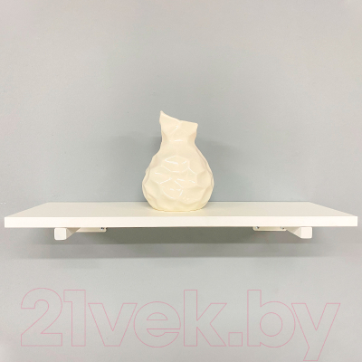 Полка Millwood Настенная с кронштейном 40x20 (белый/белый)