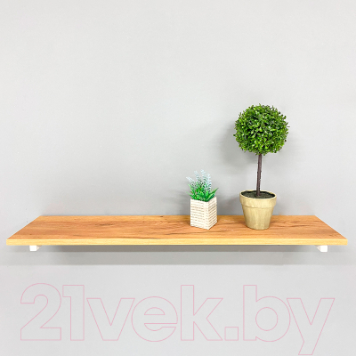 Полка Millwood Настенная с кронштейном 60x20 (дуб золотой Craft/белый)